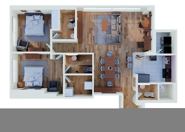Casa de férias 2br Santa Fe Style & Comfort With Gym & Parking